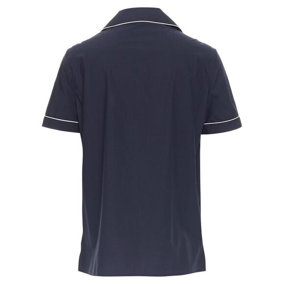 Jil Sander cotton cuban shirt notch collar pipe short sleeves - Picture 5 of 6